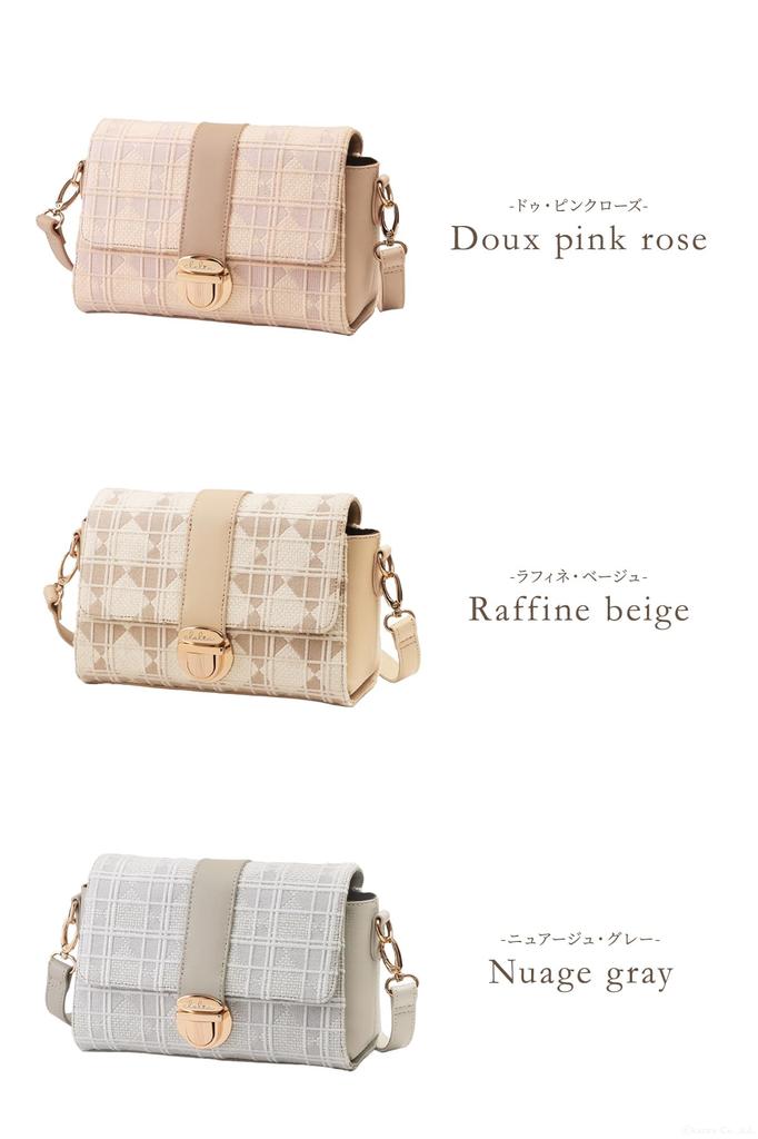 Umhängetasche Bestickt Echtes Leder Kleine Umhängetasche COLORER Serie Rosa [Cleria] Damen [CL-21015] (De Rose)
