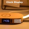 Table Top Decoration Wireless Charger with Night Light Clock Fast Phone Charger for iPhone 16 Pro Max Wireless Charging Stands
