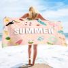 Summer Letter Printing Adult Oversized Quick Dry Beach Towel Women Sand Free Summer Beach Towel Men Microfiber Pool Towels