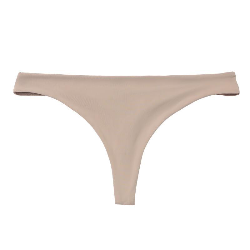 Women Sexy Seamless Low Waist Thong Panties Breathable Hip Lifting Solid Underwear