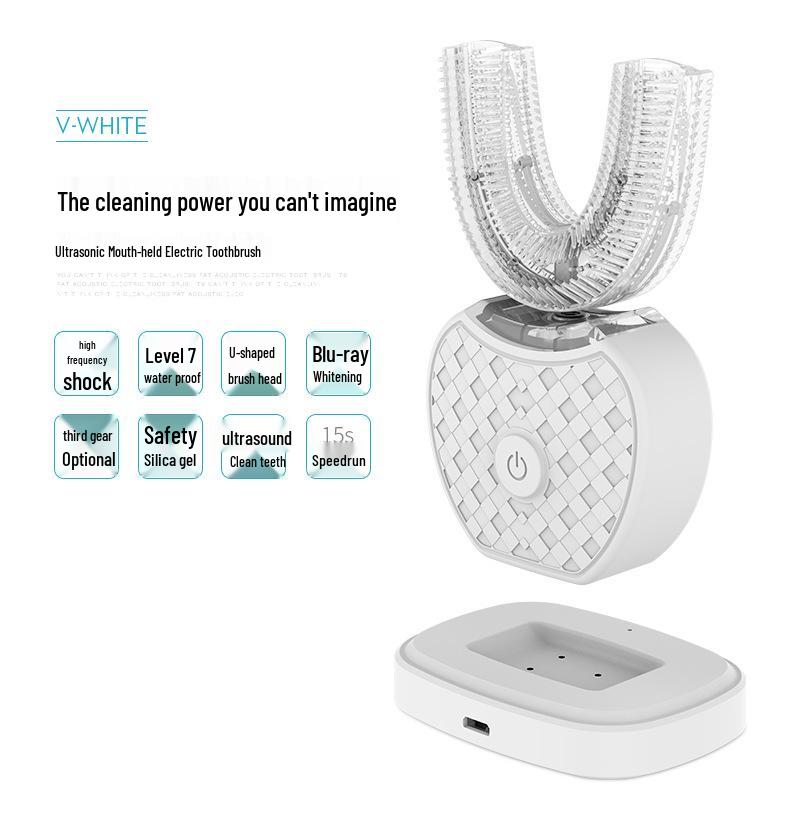 V-WHITE U-shaped Automatic Electric Toothbrush for Adults - Whitening Oral Care Brush