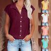 Women's Casual Fashion Short Sleeve Color Single Breasted Shirt Top