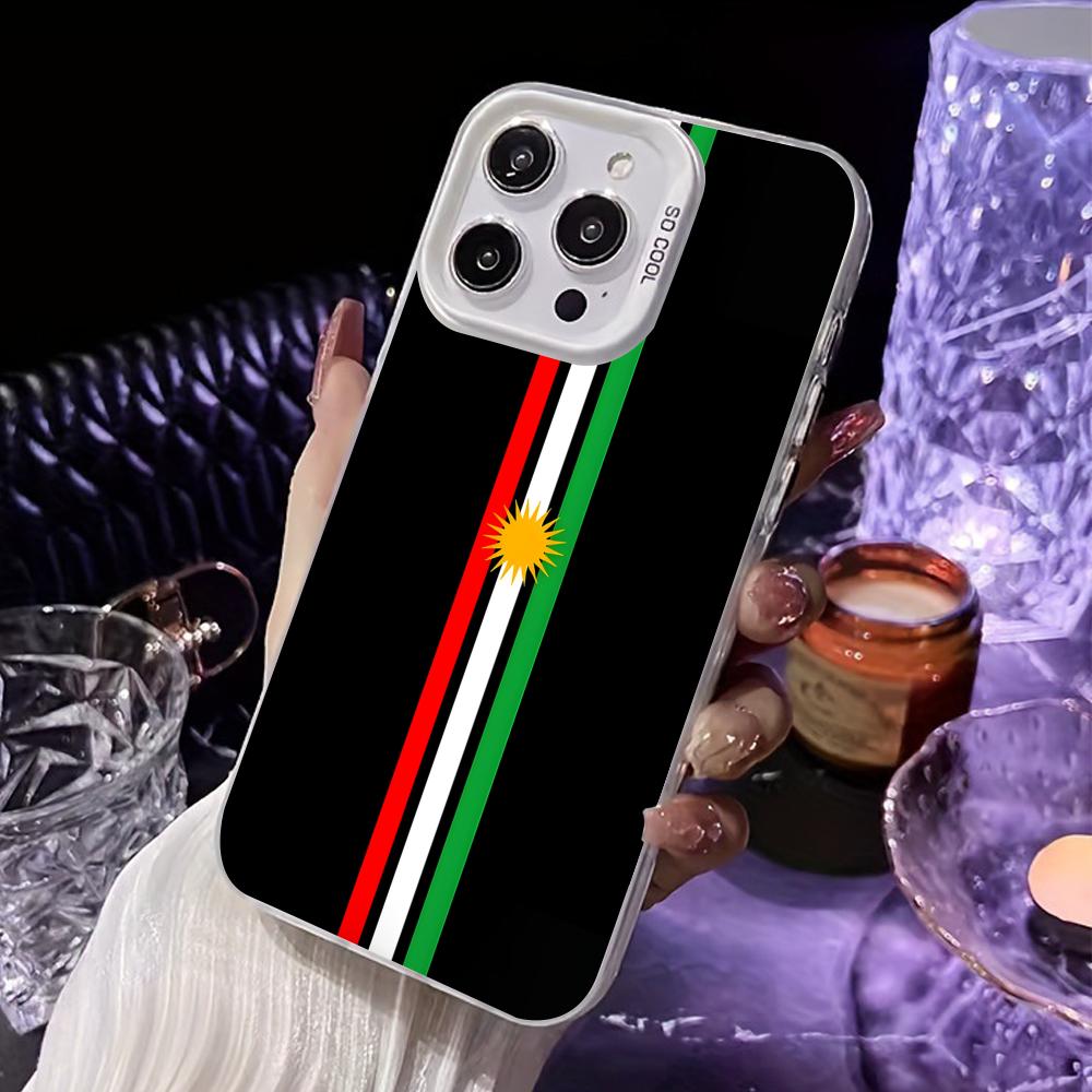 

Kurdistan Flag White Translucent Mobile Phone Case for iPhone 17 16 15 14 13 12 11 X XR XS Air Pro Max Plus Colorful Cover iPhone 16e