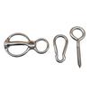 Stainless Steel Horse Tie Ring Set Safety Blocker Tie Ring Carabiner Eye Screw Equestrian Rope Holder Stable Trailer