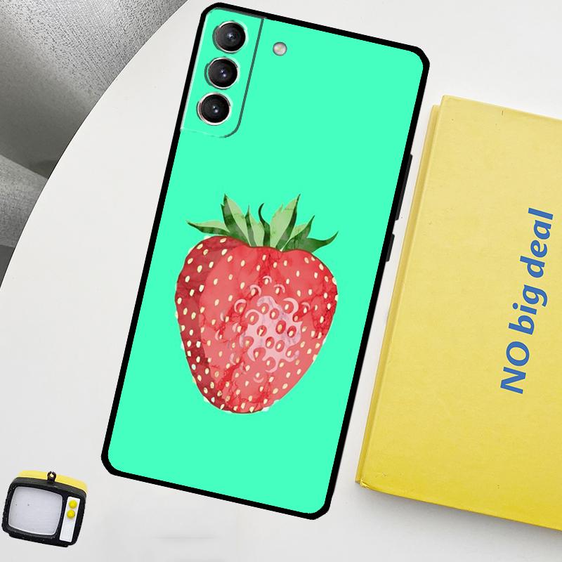 Strawberry Phone Case For Samsung Galaxy S25 Ultra S21 S22 S23 S24 Ultra S9 S10 S20 Plus S25 FE Cover