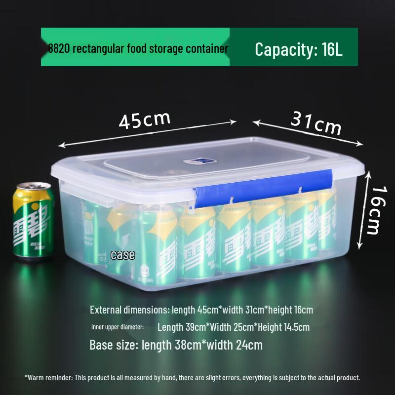 Zhao Ran Large Transparent Rectangular Food Storage Container
