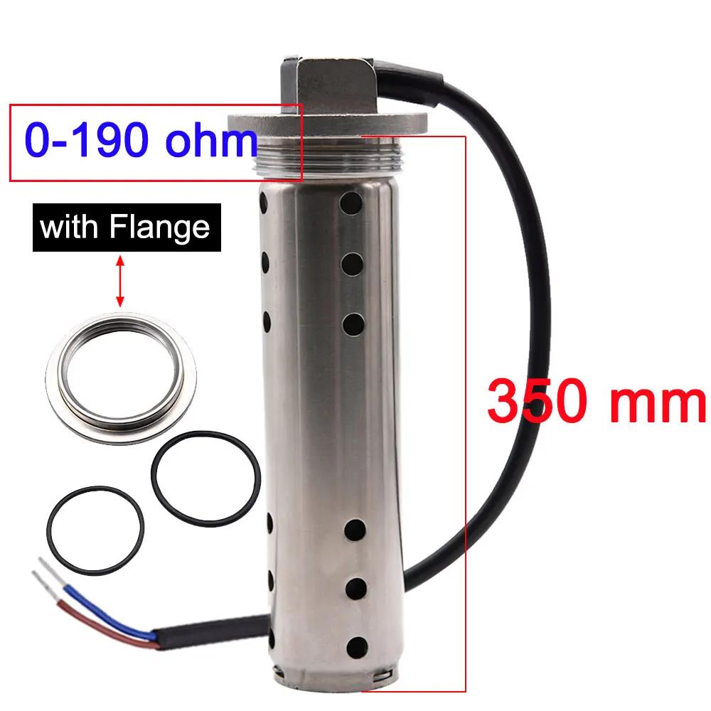 Sewage Level Gauge Sensor with Flange Water Meter Flange Magnetic Flow Sensor for Sewage Liquid Water Level Indicator 0-190 Ohm