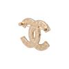 CHANEL Double C Pearl Crystal Brooch Women's Gold