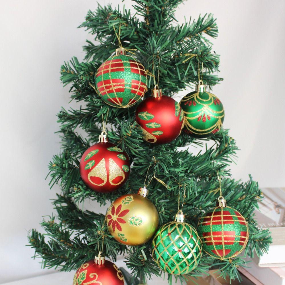 

16pcs Shatterproof Painted Christmas Balls Pendant 6cm Xmas Tree Pendants Party Favors