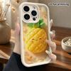 Phone Case: 2D Flat Design, Suitable for iPhone 18 17 16 15 14 13 Pro Protective Case, Smiley Pineapple, Perfect Holiday Gift for Christmas and Hallow