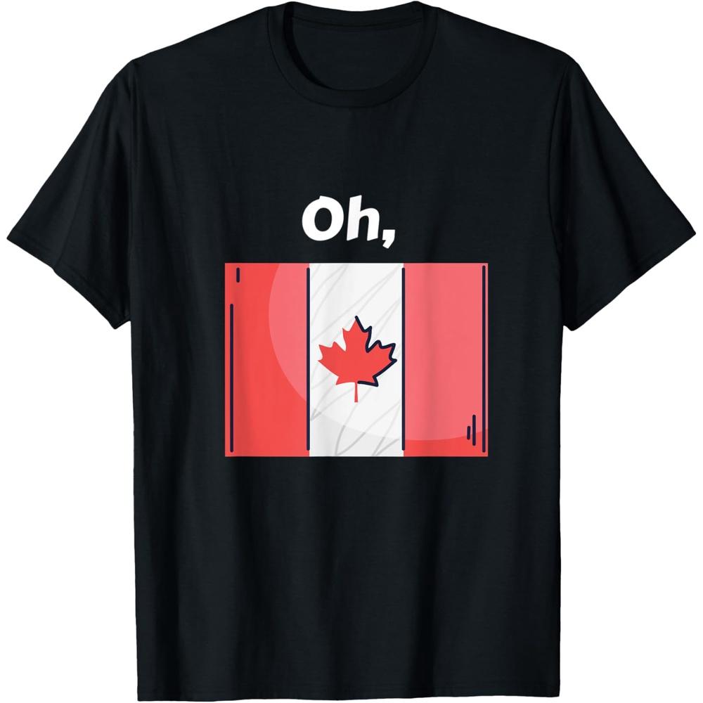 Oh Canada Canadian Pride Maple Leaf National Day Eh T-Shirt XL чёрный