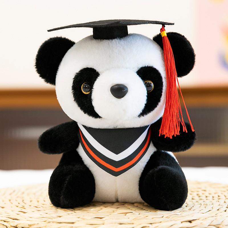 

Panda Plush Toy With Doctor Hat For Graduation Gift Girls And Friends RedPandaHat,12cm