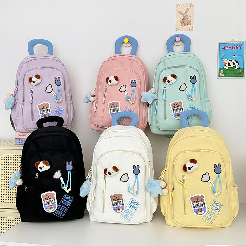High-value schoolbag female junior high school student large-capacity backpack college student backpack lightweight travel computer backpack
