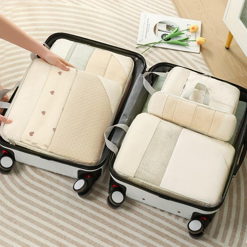 5pcs/set  Durable Polyester Storage for Suitcase Luggage Clothes Organizer Underwear Divided Compact Foldable Organizer Bag