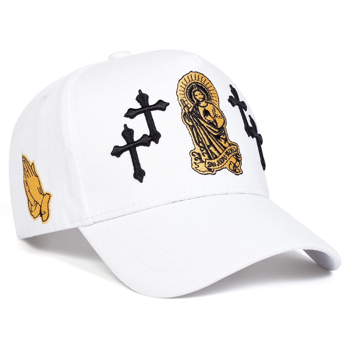 Unisex Kreuzstickerei Baseballkappen Frühling Herbst Outdoor Verstellbar Lässig Hüte Sonnenschutzhut Sportkappe