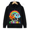 Podzimní Vtipné Dětské Mikiny The Amazing World Of Gumball Mikina s Kapucí Děti Kluci Dívky Grafická Ležérní Sportovní Mikina