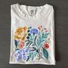 Vintage Distressed Floral Graphic Tee, Colorful Botanical Bloom Shirt, Nature Lover Gift