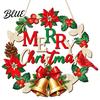 Santa Claus Wall Art Christmas Wooden Hanging Pendant Festive Ornaments with Hemp Rope for Tree Rustic Farmhouse Window Fireplace Decoration,
