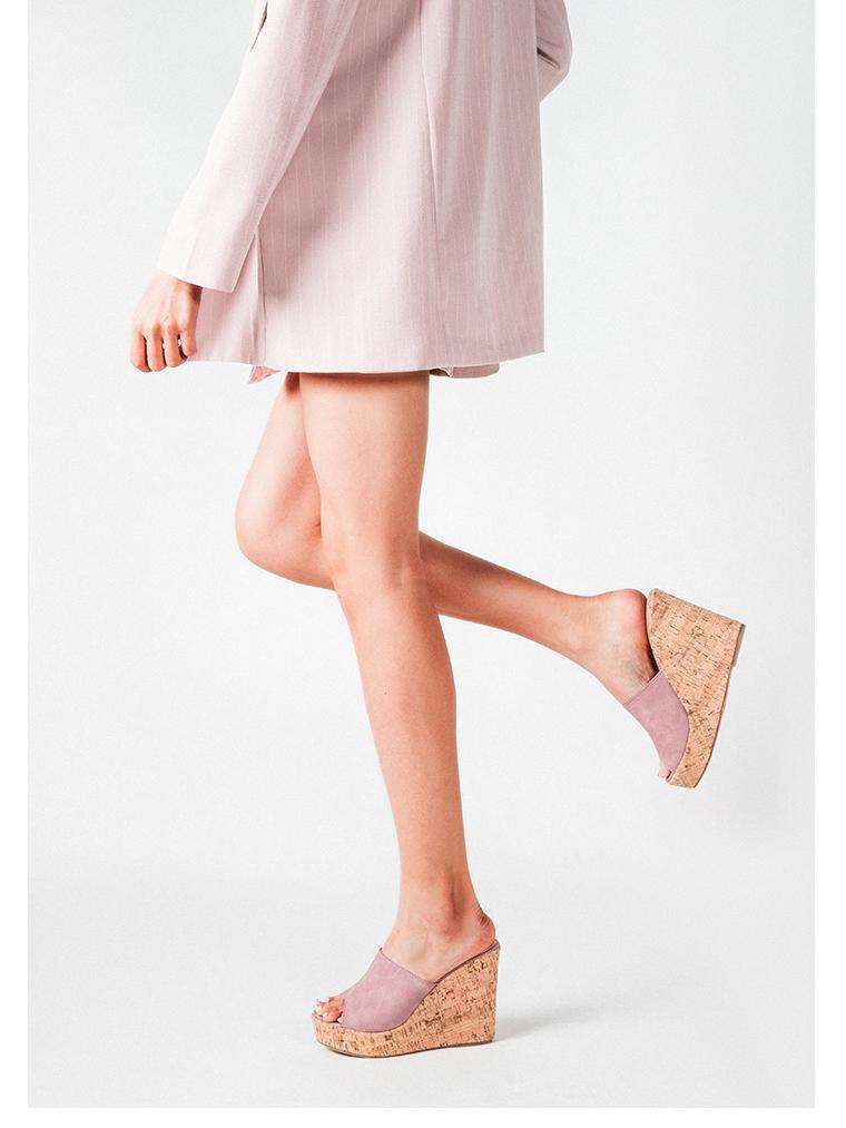 2024 Dames Plus Size Peep Toe Wedge Sandalen: Buitenslippers met hoge hak