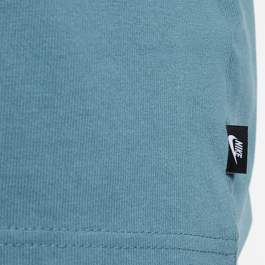 Nike Sportswear Premium Essentials Embroidered Logo Print Loose Long Sleeve T-Shirt Men Tops Dynamic-Blue DR7930-440