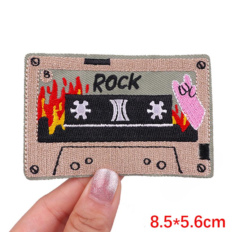 Punk-Aufnäher Stay Weird Bestickte Aufnäher Für Kleidung DIY Horror Skelett Aufbügel-Aufnäher Für Kleidung Jacken Aufkleber zum Aufnähen