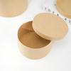 DIY Kraft Paper Box Cupcake Boxes Candy Gift Holder Dessert Containers With Lids Round Wrapping