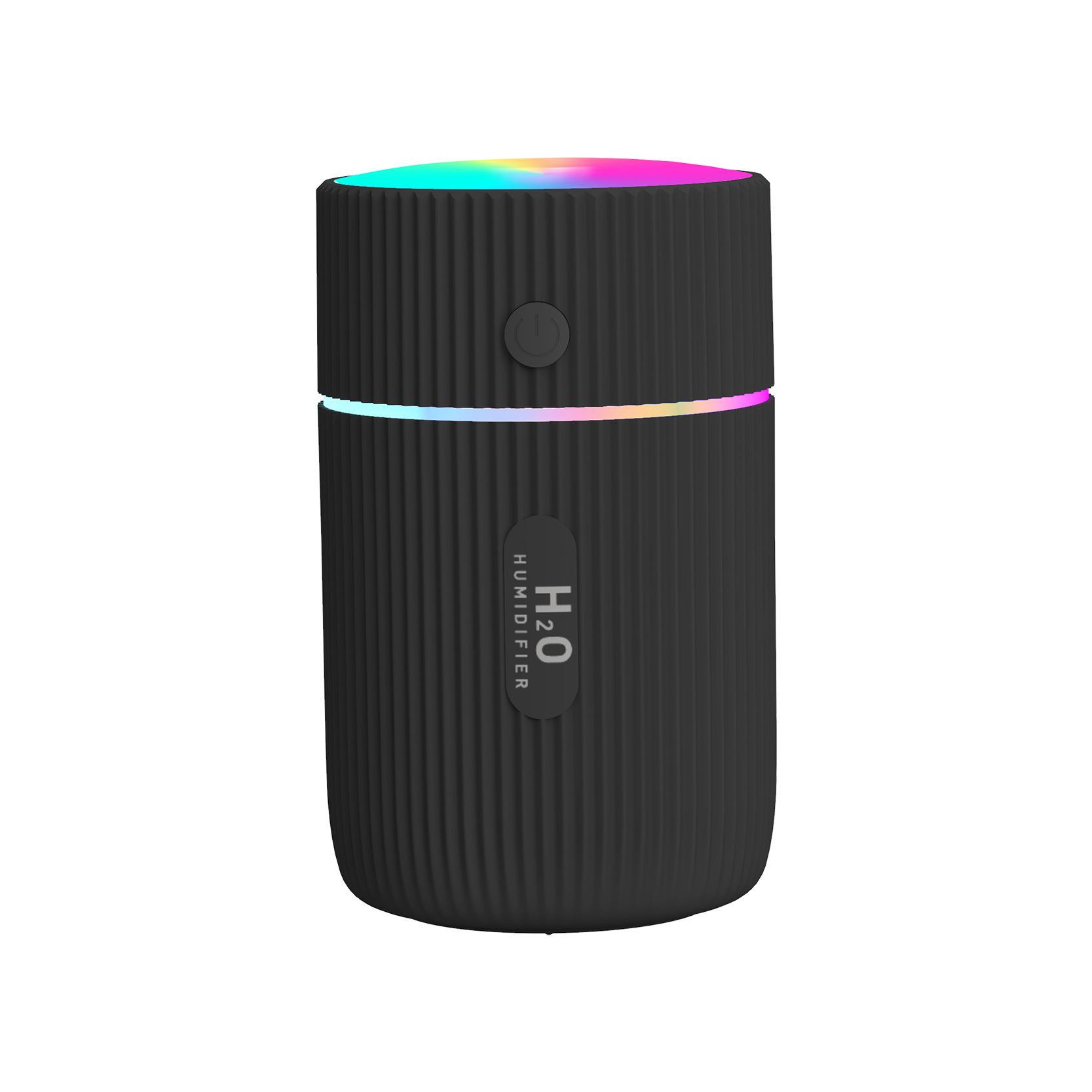 

220 мл мини-автомобильный увлажнитель воздуха USB ультразвуковой диффузор эфирного масла умный очиститель домашний ароматический анионный туманообразователь светодиодный ночник None чёрный