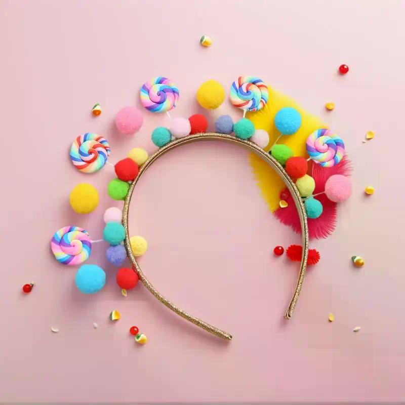 New Cartoon Lollipop Hairband Sweet Candy Hairband Girly Heart Princess Hair Accessories