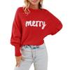 Autumn and winter new letter loose Christmas round neck pullover sweater comfortable pullover knitted sweater
