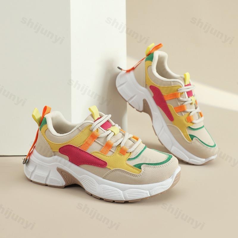 Women's Shoes 2025 Spring Autumn New Comfortable Hard Wearing Casual Shoes Non Slip Platforms Sneakers Lace-up Vulcanized Shoes