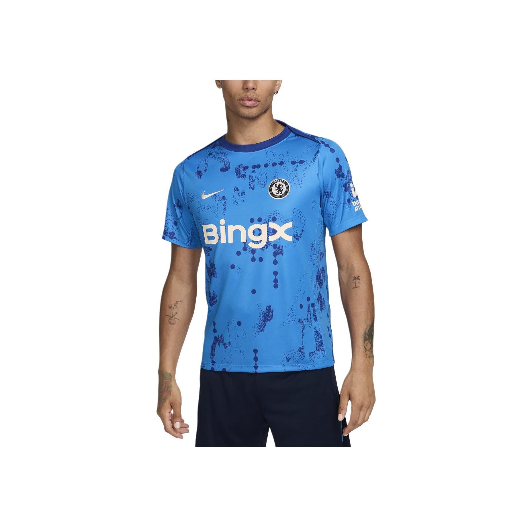 

Nike Chelsea FC Academy SS24 Football Short-Sleeve Pre-Match Top Dri-FIT Men tops Light-Blue FN9646-436 S