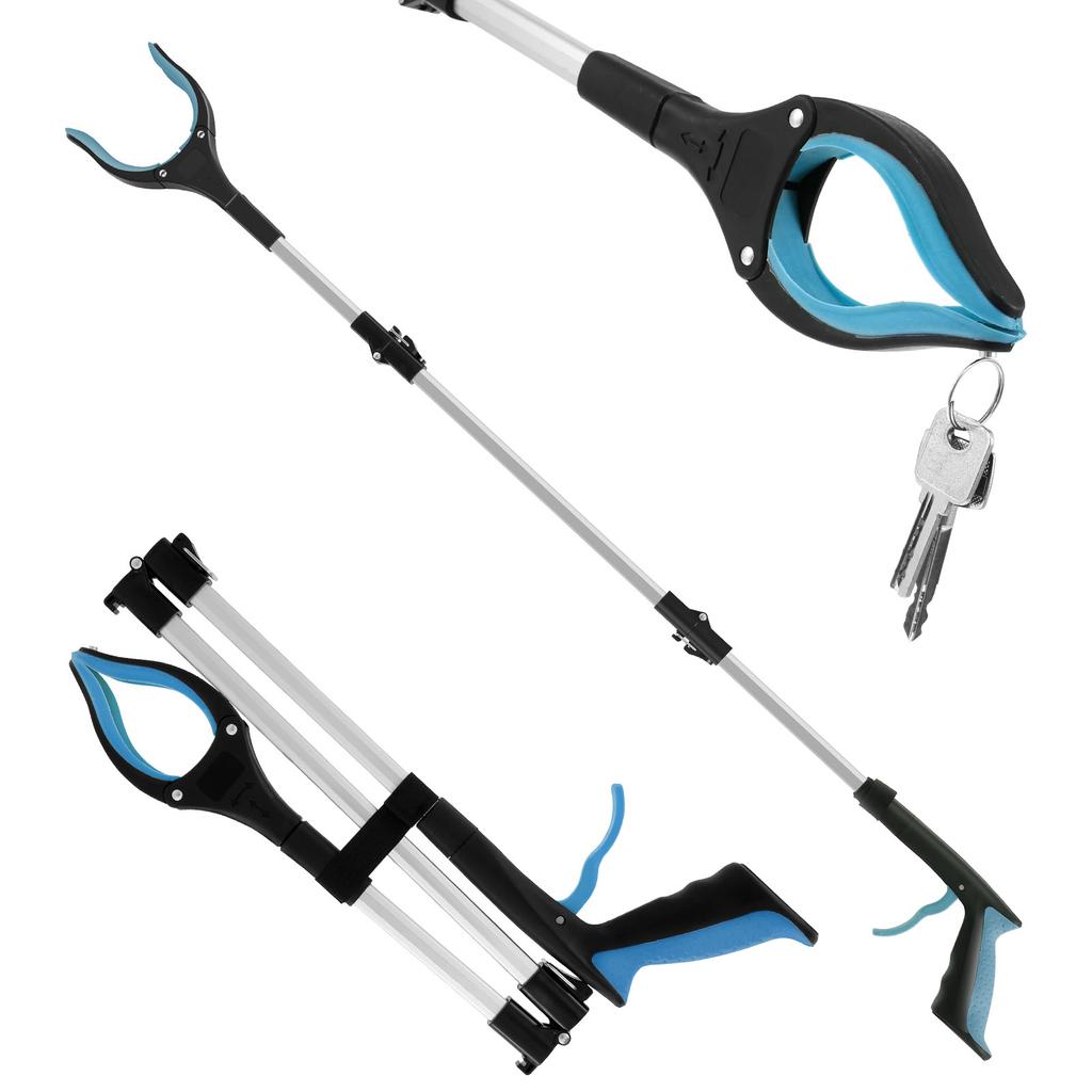 Foldable Gripper Extender Hand Tools Litter Reachers Picker Portable Collapsible Garbage Grabber Pick Up Tools with Non-Slip Jaw