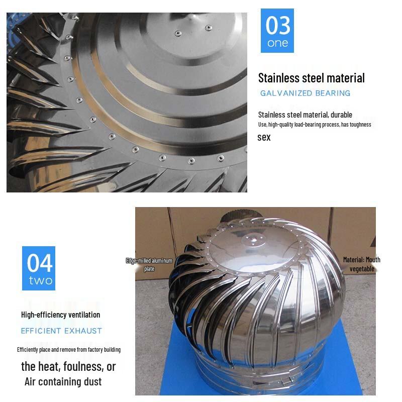 304 Stainless Steel Non-Powered Roof Ventilator