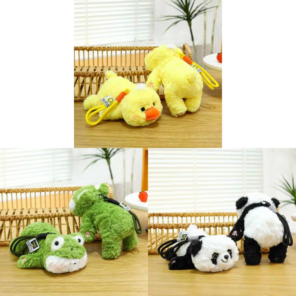 Plush Fox Keychain With Cord Cute Animal Pendant For Kids And Adults