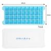 KASELIN Silicone Ice Maker with Lid, 36-Cup Square Ice Cubes, Press-to-Release Mould for Easy Dispensing, DIY Ice Cream & Juice, Portable and Portable