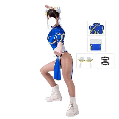 2024 Chun Li Cosplay Costume Anime Game Cosplay Costume Dress Outfit Women Feamle Ladies Halloween Party Role Play Clothing SF