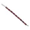 Natural Garnet Sterling Silver Bracelet: Red Gemstone Jewelry