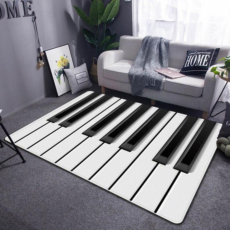 

Піаніно ключ друку килим вітальня спальня красивий великий килим балкон ванна кімната нековзний килим фотографії реквізит 40x60cm