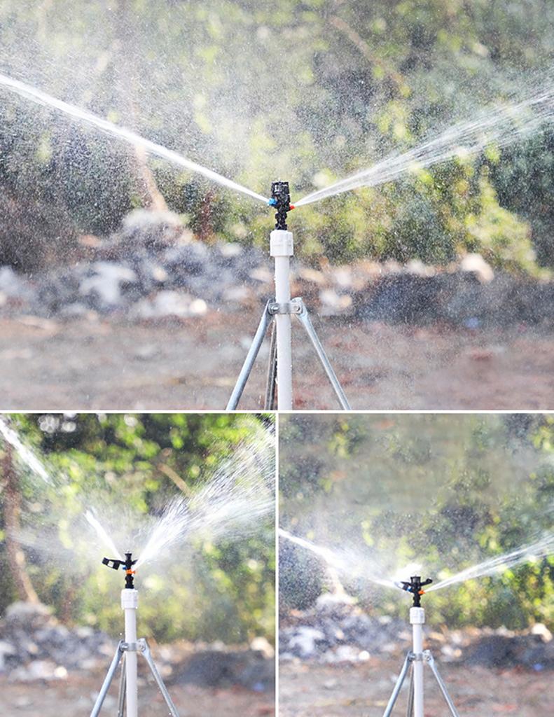 1/2" Male Thread Auto-Rotary Rocker Sprinklers Lawn Irrigation Watering Nozzle Garden Farm Greenhouse Orchard Watering Sprayer