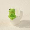 Creative Gift for Friends 2Pcs Resin Meditation Pig And Frog Figurines, Funny Toilet Animal Ornament Desktop Figurines Bookshelf Decor, Humorous