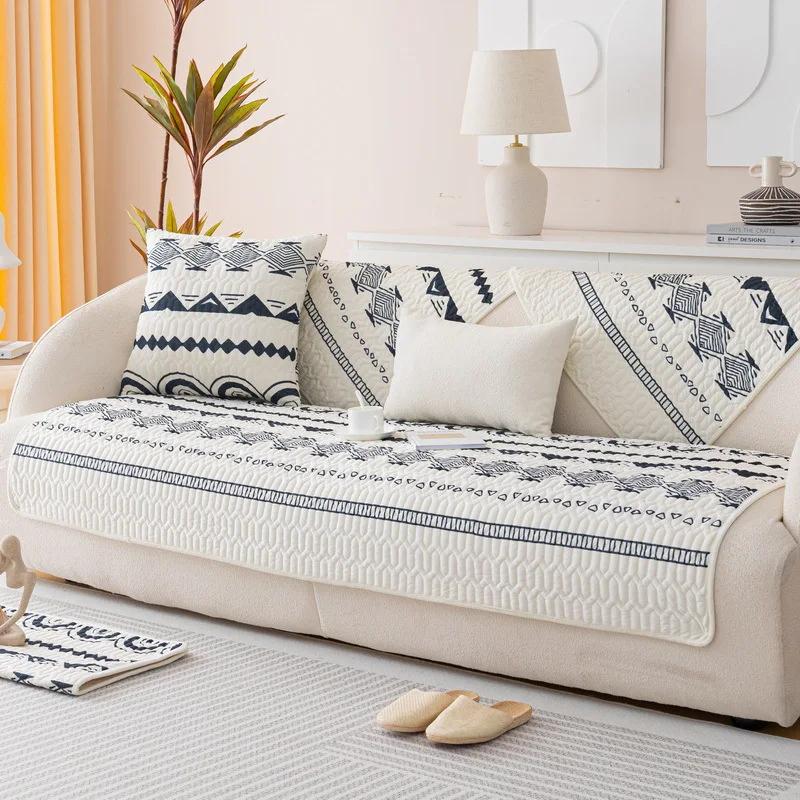 Non-Slip Sofa Cover Thick Soft Sofa Cushion Mat Modern L Shape Universal Couch Slipcovers for Living Room Furniture Protector