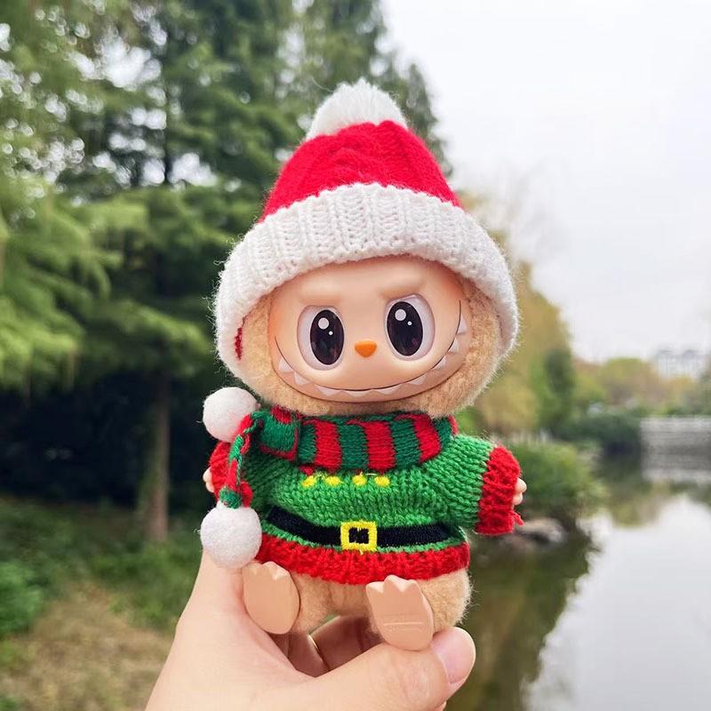 The First, Second and Third Generations of Christmas Baby Clothes Wear 17cm Pendants, and The Clothes Sit with Colored Beads Christmas Set.