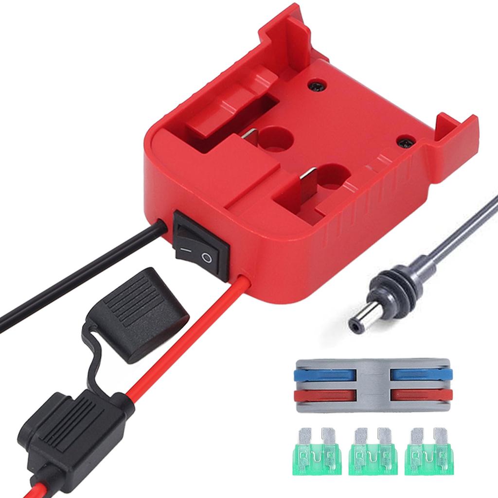 18V Akku-Adapter und DC-Stromkabel mit 3x30A Sicherungsklemmen für Mini