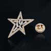 Elegant Star Zirconia Lapel Pin: Unisex Luxury Brooch & Anti-Exposure Buckle
