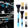 Multipurpose Cleaning Brush Kit Including Soft and Hard Bristles for Safe Scrubbing on Car and Household Items