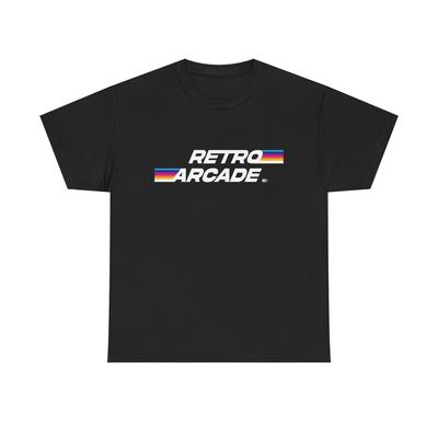 Retro Arcade 80er Logo Grafik T-Shirt Unisex Schweres Baumwoll-Tee