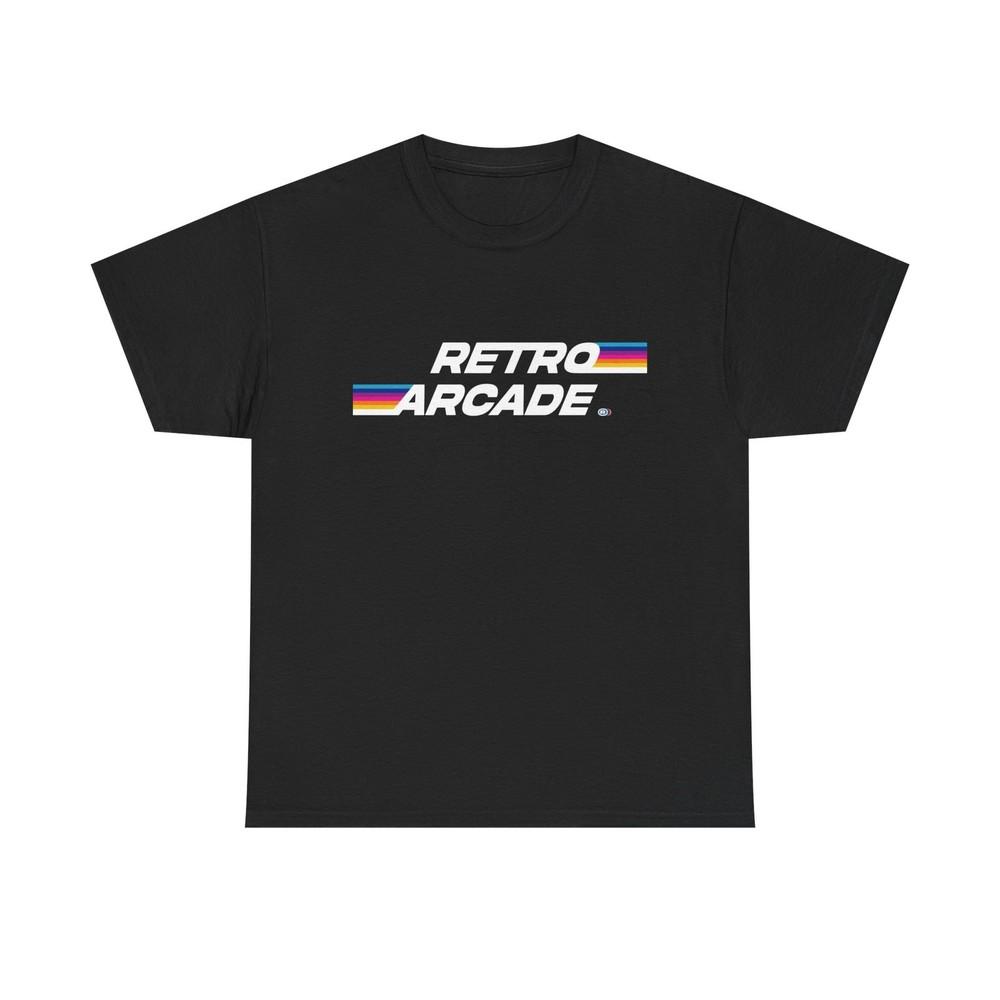 

Retro Arcade 80s Logo Graphic T-Shirt Unisex Heavy Cotton Tee 4XL