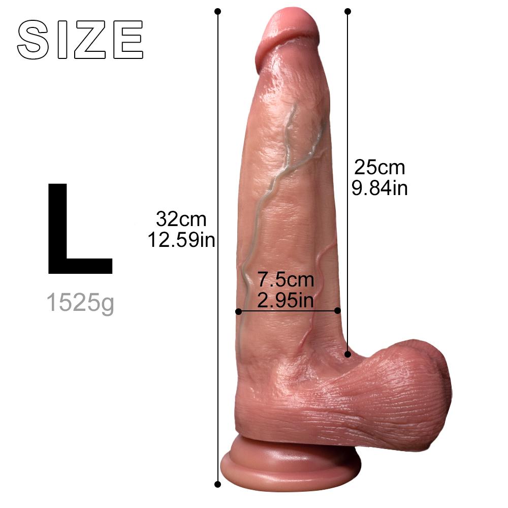 UltraReal Super Giant Lifelike Dildo dvojité tekuté silikonové, hyperrealistické, extra silné a dlouhé, ženský masturbátor pro hluboké potěšení, hračka pro dospělé pro ženy