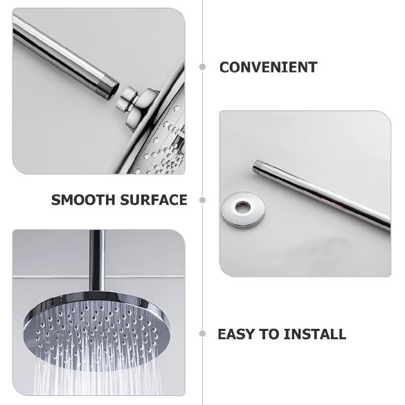 Shower Arm for Ceiling Replacement Shower Head Arm Wall Mount Bathroom Accessory