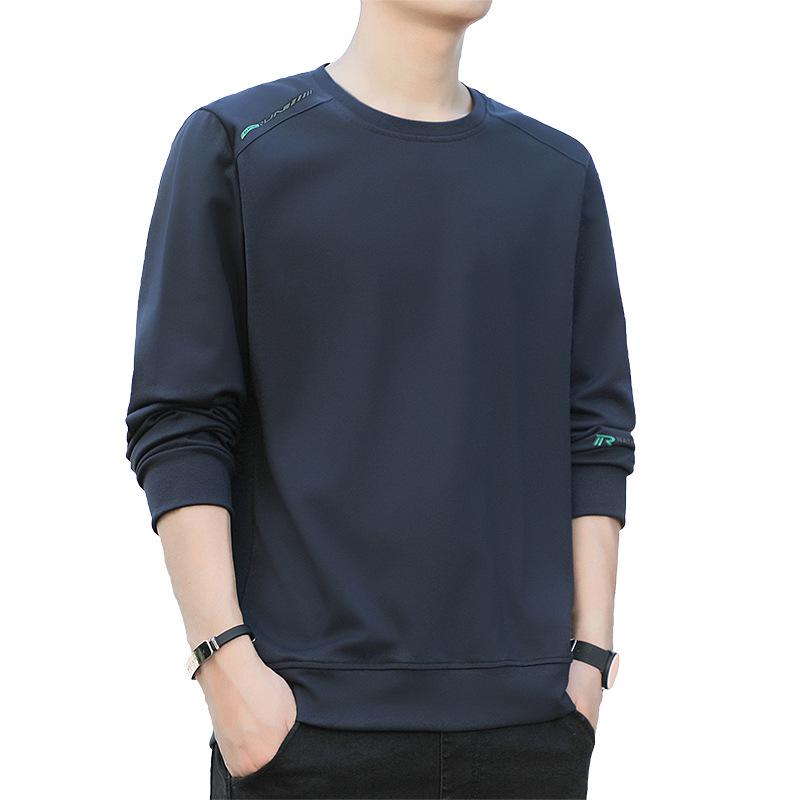 Men's 2023 Loose Fit Plus Size Sweatshirt - Round Neck, Long Sleeve, Spring/Autumn